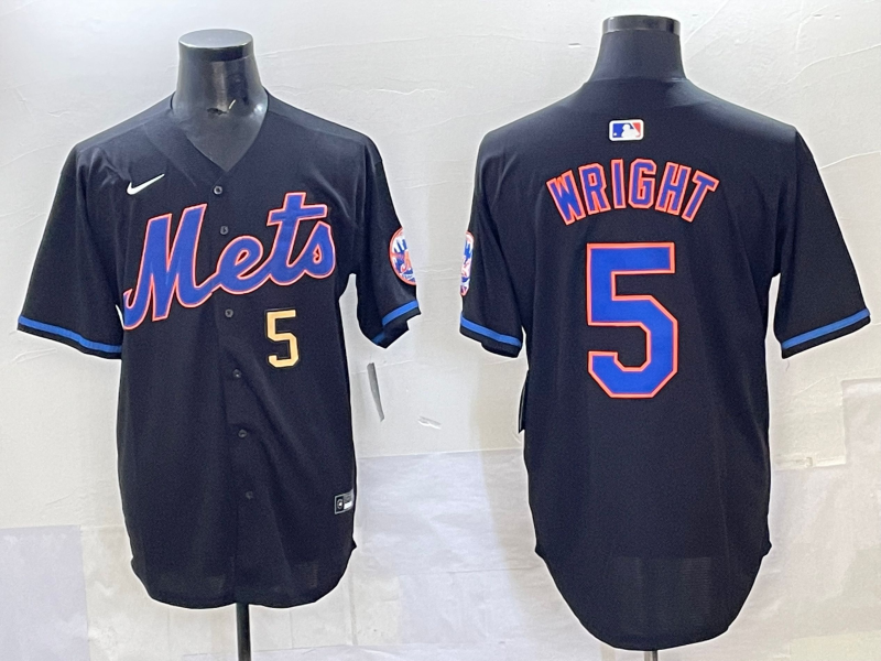 Men 2025 New York Mets #5 Wright blue MLB Nike jersey style 10->new york mets->MLB Jersey